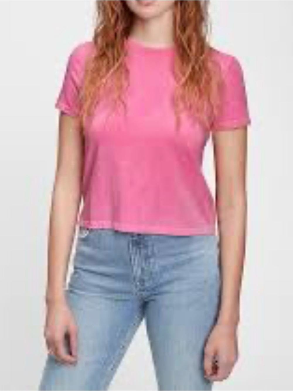 GAP Shrunken T-Shirt Sz Large ‘Happy Pink’